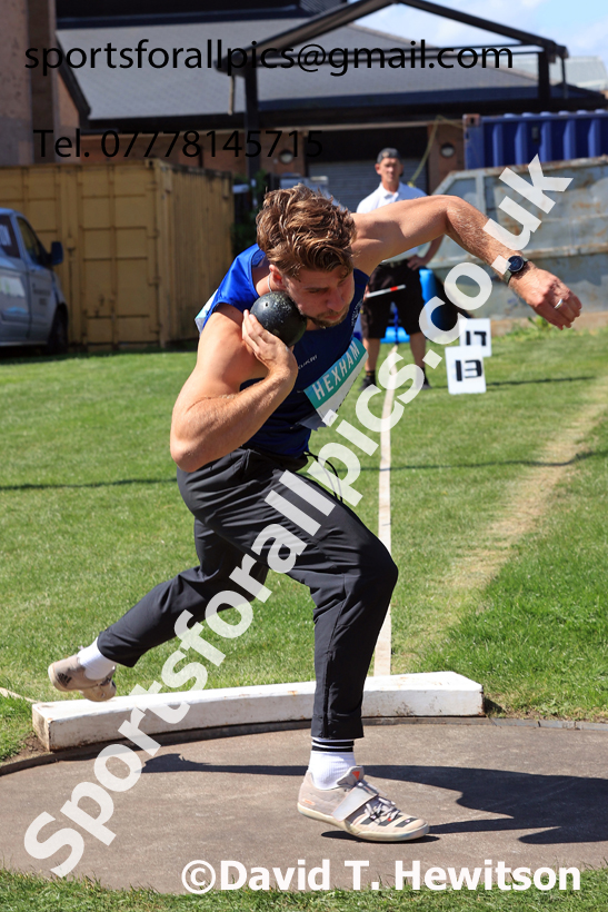 Decathlon shot putt, 2025 EAP International Combined Events, Hexham, Northumberland.  Photo: David T. Hewitson/Sports for All Pics